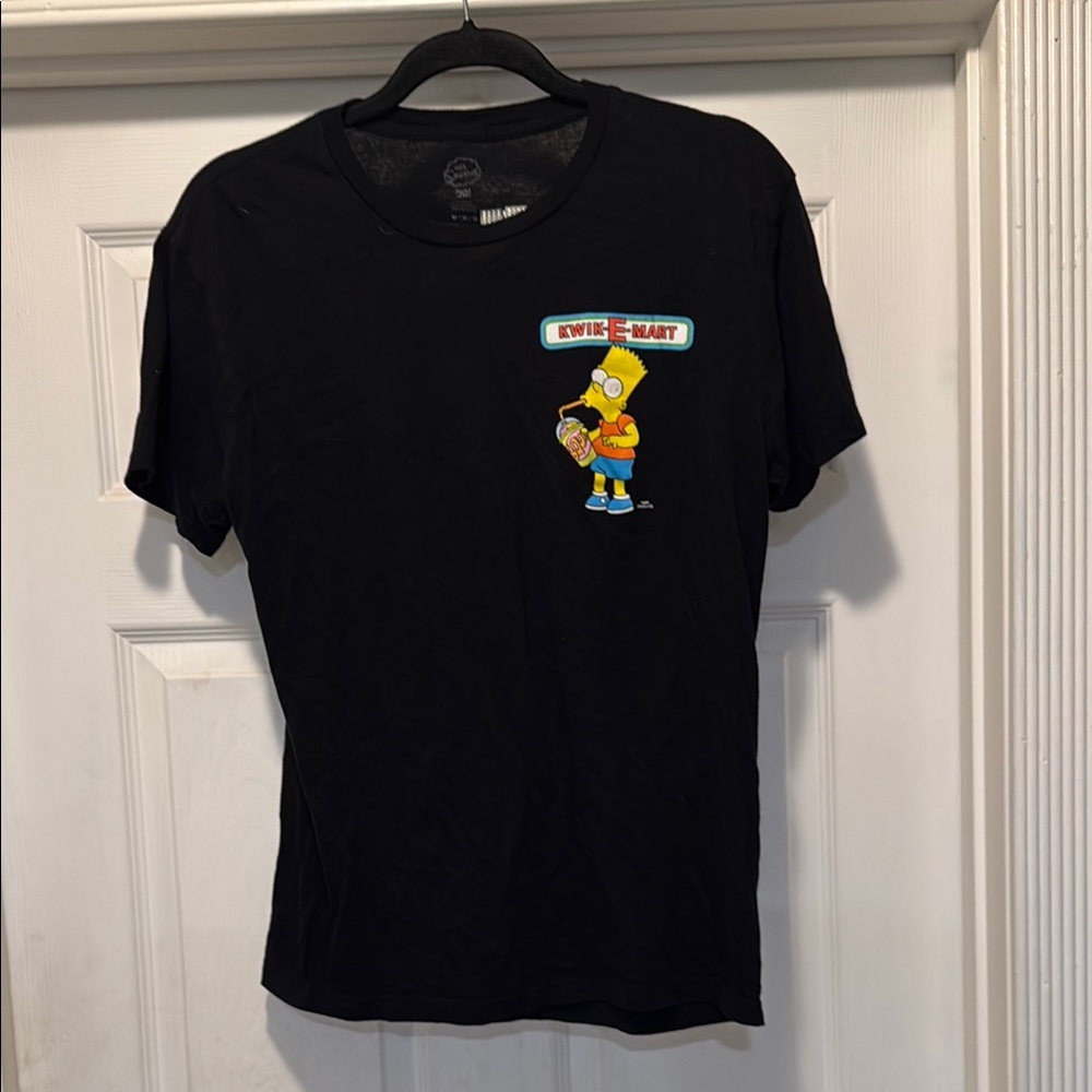 Black  the Simpson T-Shirt with Cartoon Graphic